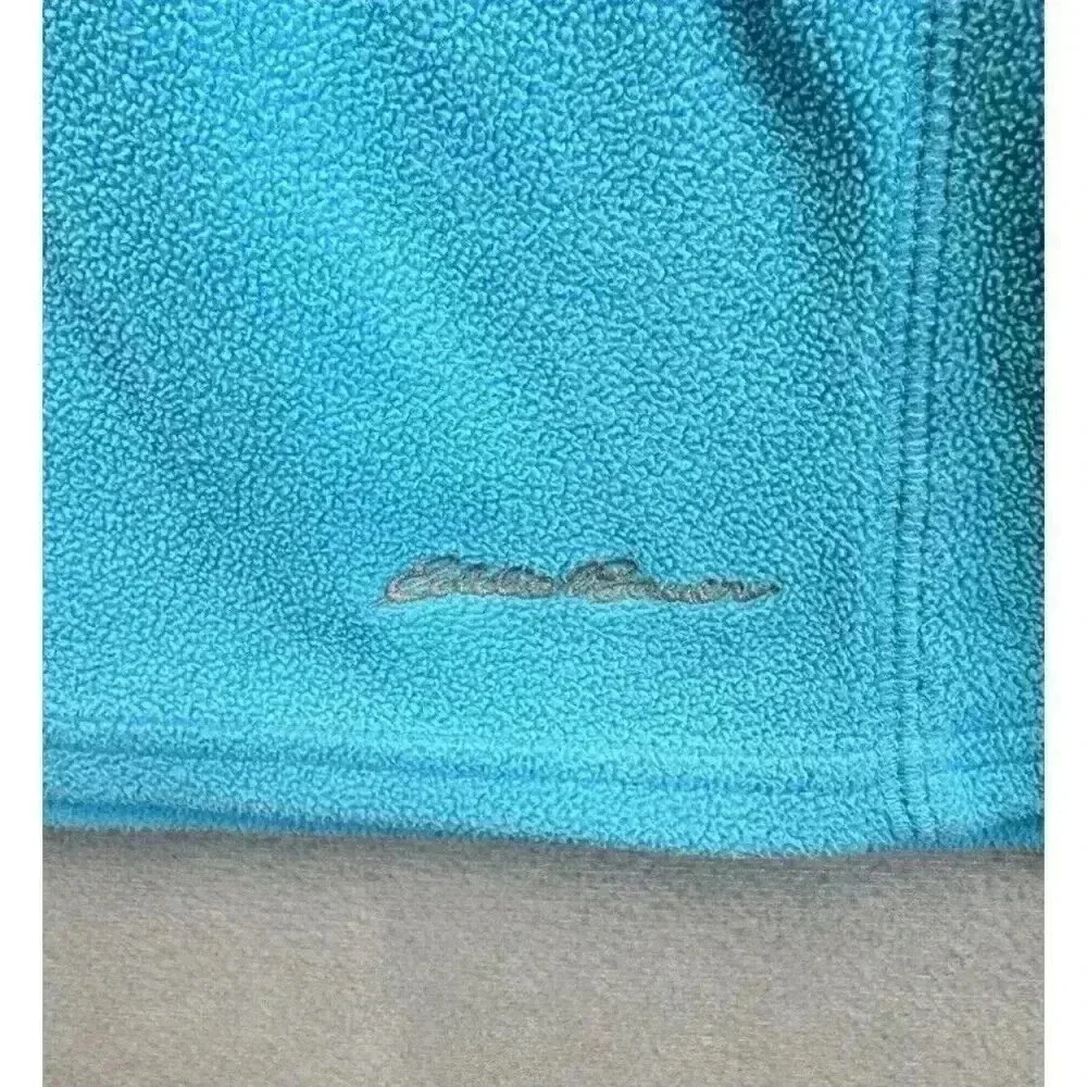 Eddie Bauer Women's Size Medium Blue Fleece 1/4‎ Zip Pullover Sweater - Picture 4 of 8